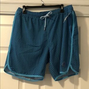 blue swim shorts